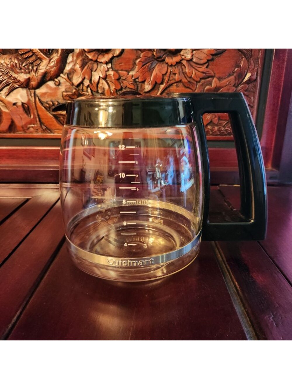 Cuisinart Glass Coffee Carafe Replacement 12-Cup Black Handle & Lid